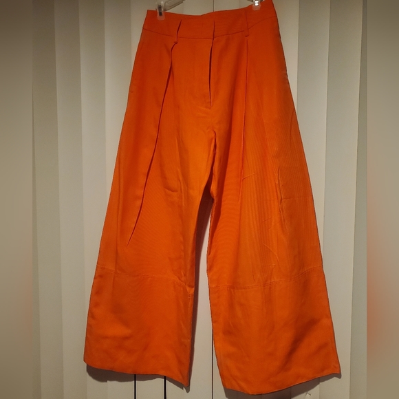 FARM Rio wide-leg orange pants - Picture 2 of 4